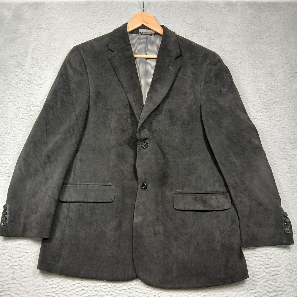 Joe Joseph Abboud Blazer Mens 42R Charcoal Gray Two Button Sport Coat Jacket